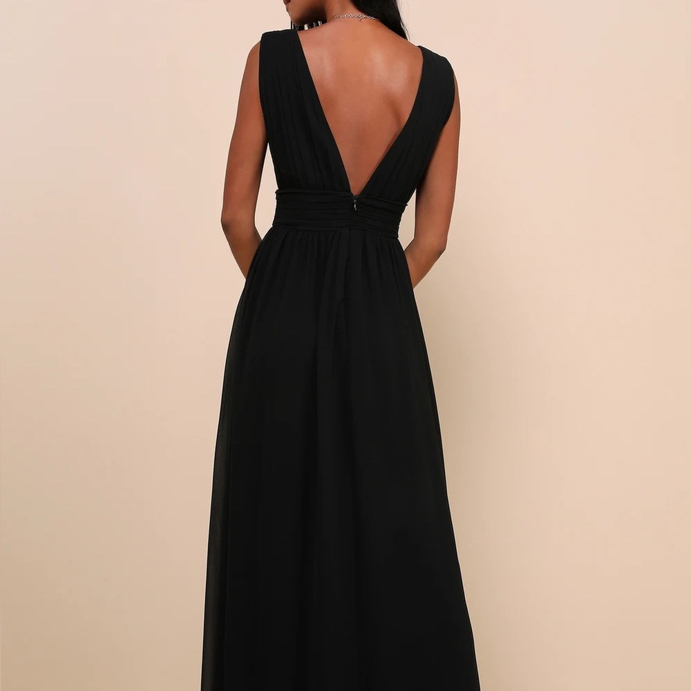 Lulu's Classic Black Backless Dress - Picture 2 of 5